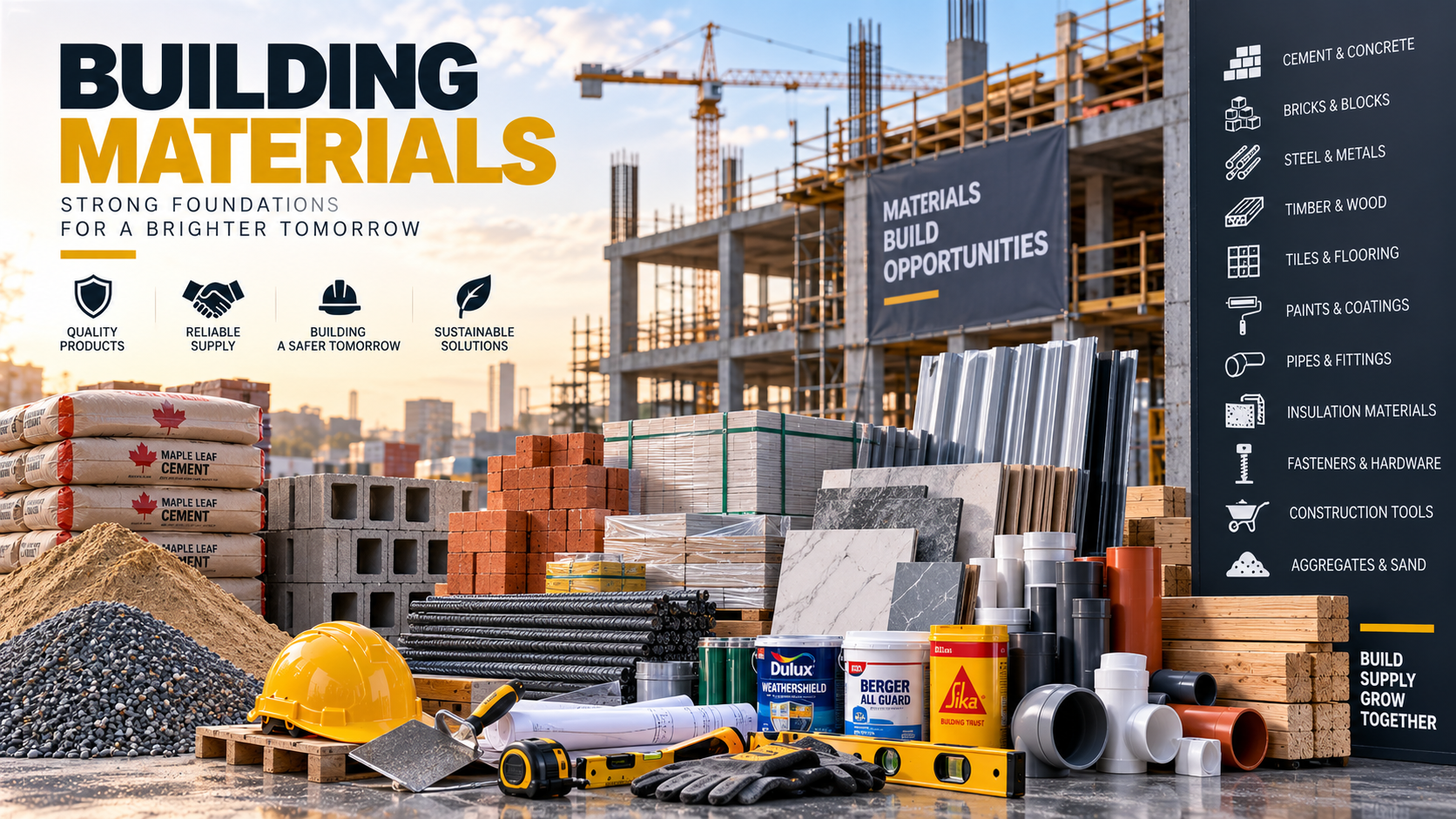 Building and construction materials
